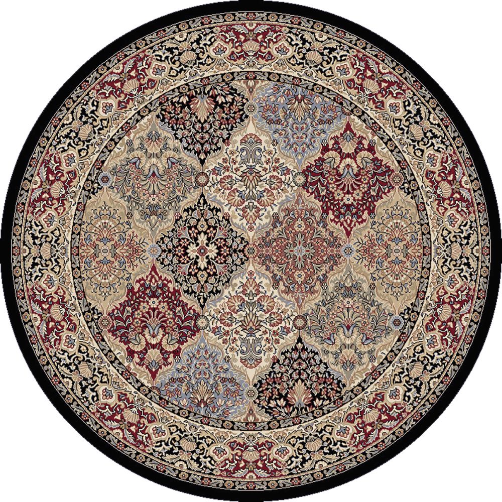 Dynamic Rugs 57008-3233 Ancient Garden 7.1 Ft. X 7.1 Ft. Round Rug in Multi